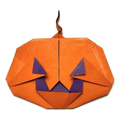 Origami jack o lantern