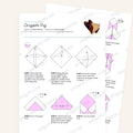 Origami Pig Printable Instructions, a printable PDF of step-by-step origami folding diagrams