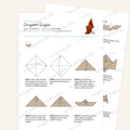 Origami Eagle Printable Instructions, a printable PDF of step-by-step origami folding diagrams