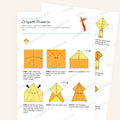 Origami Phoenix Printable Instructions, a printable PDF of step-by-step origami folding diagrams