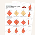 Origami Celebration Crane Printable Instructions, a printable PDF of step-by-step origami folding diagrams