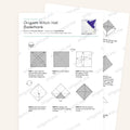 Origami Witch Hat Bookmark Printable Instructions, a printable PDF of step-by-step origami folding diagrams