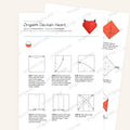 Origami Devilish Heart Printable Instructions, a printable PDF of step-by-step origami folding diagrams