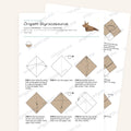 Origami Styracosaurus Printable Instructions, a printable PDF of step-by-step origami folding diagrams