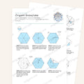 Origami Snowflake Printable Instructions, a printable PDF of step-by-step origami folding diagrams