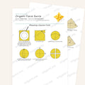 Origami Floral Swirls Printable Instructions, a printable PDF of step-by-step origami folding diagrams