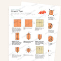 Origami Tiger Printable Instructions, a printable PDF of step-by-step origami folding diagrams