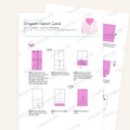 Origami Ow's Heart Card Printable Instructions, a printable PDF of step-by-step origami folding diagrams