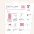 Origami Heart Envelope Printable Instructions, a printable PDF of step-by-step origami folding diagrams
