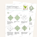 Origami Hummingbird Printable Instructions, a printable PDF of step-by-step origami folding diagrams