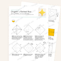 Origami 4-pointed Star Printable Instructions, a printable PDF of step-by-step origami folding diagrams