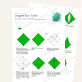 Origami Sea Turtle Printable Instructions, a printable PDF of step-by-step origami folding diagrams