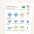 Origami Dragon v2 Printable Instructions, a printable PDF of step-by-step origami folding diagrams