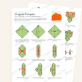 Origami Pumpkin Printable Instructions, a printable PDF of step-by-step origami folding diagrams