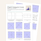 Origami Imoseyama Cranes Printable Instructions, a printable PDF of step-by-step origami folding diagrams