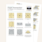 Origami Advanced Skull Printable Instructions, a printable PDF of step-by-step origami folding diagrams