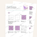 Origami Easy Origami Butterfly Printable Instructions, a printable PDF of step-by-step origami folding diagrams