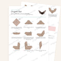 Origami Bat Printable Instructions, a printable PDF of step-by-step origami folding diagrams