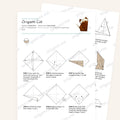 Origami Cat Printable Instructions, a printable PDF of step-by-step origami folding diagrams