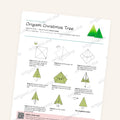 Origami Easy Origami Christmas Tree Printable Instructions, a printable PDF of step-by-step origami folding diagrams