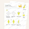 Origami Easy Origami Duck Printable Instructions, a printable PDF of step-by-step origami folding diagrams