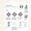 Origami Panda Printable Instructions, a printable PDF of step-by-step origami folding diagrams