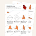 Origami Squirrel Printable Instructions, a printable PDF of step-by-step origami folding diagrams