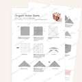 Origami Easy Origami Water Bomb Printable Instructions, a printable PDF of step-by-step origami folding diagrams