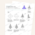 Origami Easy Origami Witch Hat Printable Instructions, a printable PDF of step-by-step origami folding diagrams