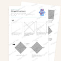 Origami Easy Origami Lantern Printable Instructions, a printable PDF of step-by-step origami folding diagrams