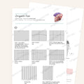 Origami Easy Origami Fan Printable Instructions, a printable PDF of step-by-step origami folding diagrams