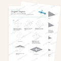 Origami Traditional Origami Dolphin Printable Instructions, a printable PDF of step-by-step origami folding diagrams