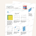 Origami Cube Printable Instructions, a printable PDF of step-by-step origami folding diagrams