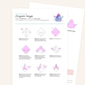 Origami Angel Printable Instructions, a printable PDF of step-by-step origami folding diagrams