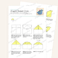 Origami Basket Chick Printable Instructions, a printable PDF of step-by-step origami folding diagrams