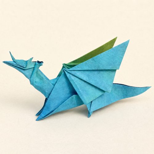 Origami Dragon v2, the finished model