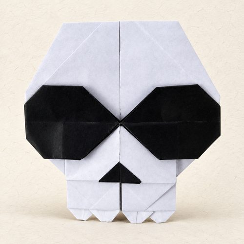 Origami Advanced Skull, the finished model