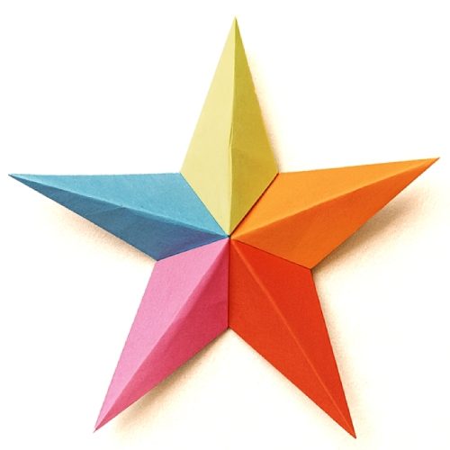 Origami 5-Pointed Star, the finished model