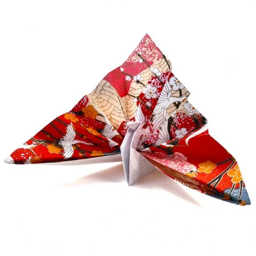 Origami Celebration Crane, the finished model