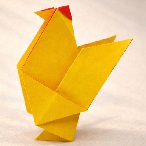 Origami Easy Origami Chicken, the finished model
