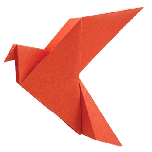 Origami Peace Dove, the finished model