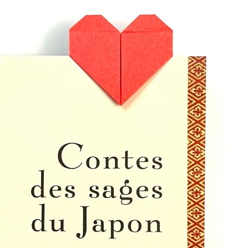 Origami Heart Bookmark, the finished model