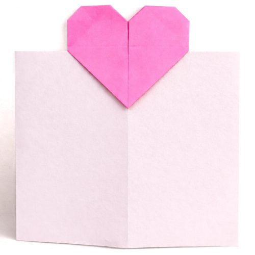 Origami Heart Card, the finished model