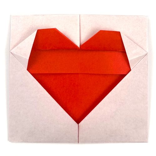 Origami Heart Card, the finished model