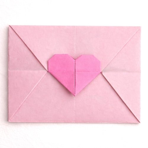 Origami Heart Envelope, the finished model
