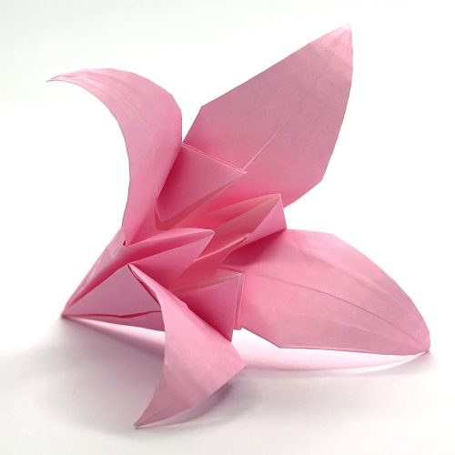 Origami Lily Flower, the finished model