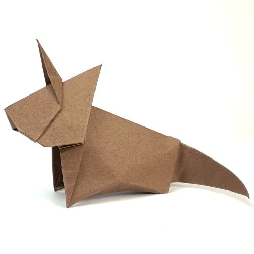 Origami Styracosaurus, the finished model