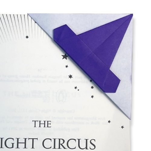 Origami Witch Hat Bookmark, the finished model