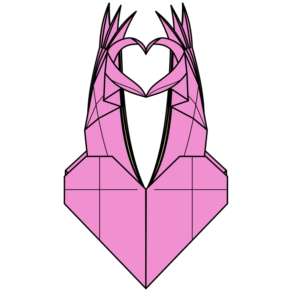 heart hand sign completed diagram