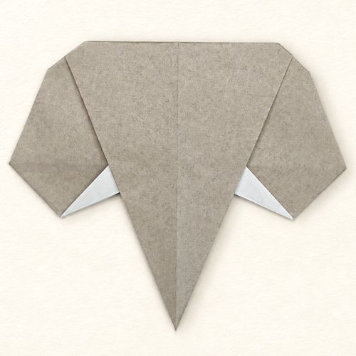 Origami Elephant Head, the finished model